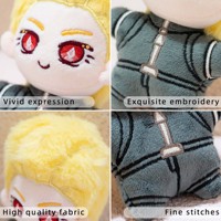 Peluche personnalisée sur mesure, personnage humain en peluche douce, poupée en peluche d'idole personnalisée