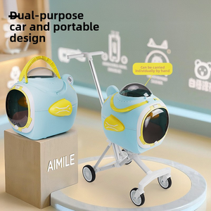 Büyük Boy Alüminyum Köpek Arabası Taşınabilir Evcil Hayvan Puset Köpek Gösteri Kafesi 4 Tekerlekli Evcil Hayvan Taşıyıcıları - Product Image 4