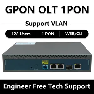 GPON OLT 1PON 128 <span class=keywords><strong>ONU</strong></span> 10G Uplink C+ GBIC SFP 12V DC Power MINI GPON OLT 1 Port Compatible avec HW ZTE <span class=keywords><strong>ONU</strong></span> Livraison gratuite - Product Image 2