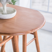 Vente en gros, coin petit déjeuner nordique, meubles d'angle en bois pour la maison, comptoir de bar mural, table et tabourets
