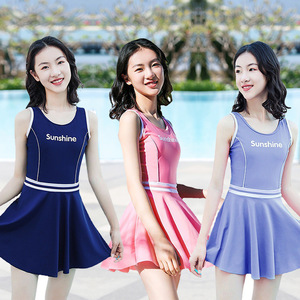 Children's Swimsuit Girls' Sun Protection Skirt Swimsuit Wholesale Quick-drying 2026 New Hot Spring Girls' One-piece Fitness