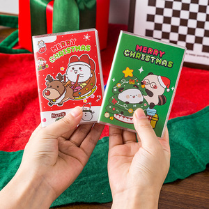 Cuaderno de Bolsillo A7 con Diseño Navideño de Dibujos Animados, 50 Páginas, Cubierta de Plástico, Regalo de Navidad - Product Image 1
