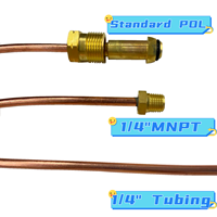 Régulateur inverseur pour RV Ligne de queue de cochon en cuivre POL X 1/4 "NPT