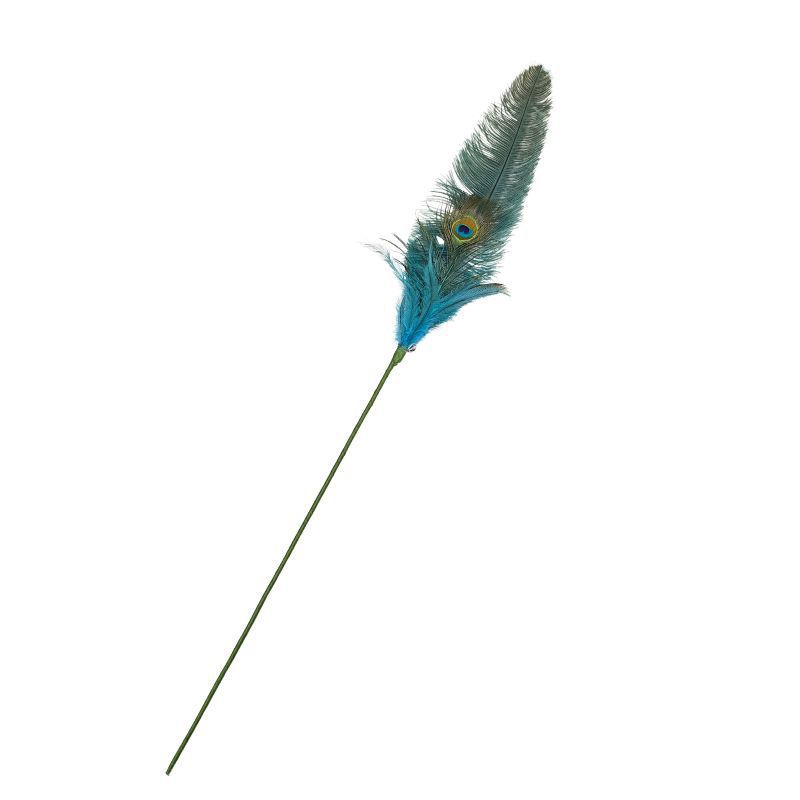 Peacock ostrich feathers blue