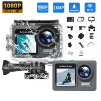 Vente en gros caméra d'action sportive étanche haute définition 1080p pour casque de moto utilisation extérieure MicroSD 120 grand Angle max