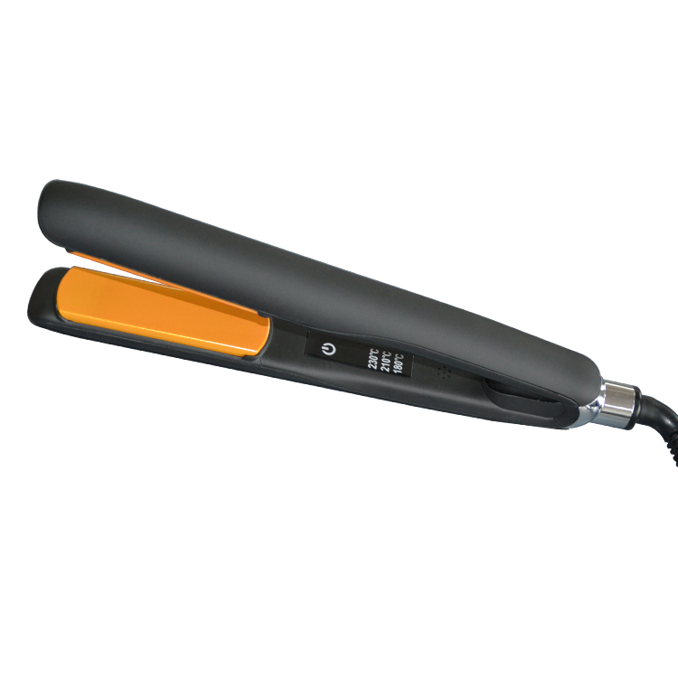 2 in 1 Professional Nano Titanium Plate Thin Purple Negative Ion Anion Ionic Hair Straightener Curling Flat Iron