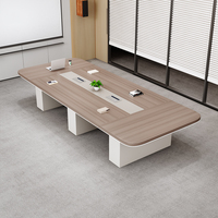 Bureaux à tiroirs de luxe sur mesure Bureaux en bois de noyer Table ovale de conférence pour réunion de formation Ensemble table de conférence et chaises
