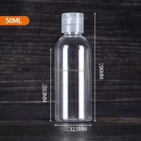 Bouteilles en plastique en forme de cylindre avec bouchon à vis pour contenants de voyage, sérum pour la peau, shampoing, cosmétiques, lotion, PET