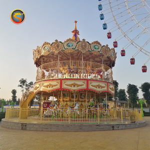 Parque temático patio trasero lujo carrusel de dos pisos paseo a caballo clásico para la venta - Product Image 5