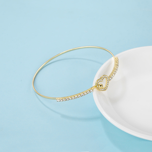 Pulsera de Aleación con Dijes de Cristal, Estilo Romántico, Chapada en Plata/Oro Rosa, para Mujer, Joyería de Moda 2021 - Product Image 4