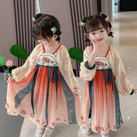 Gaun Hanfu Cina Desain Peony Gaya Gadis Kualitas Bagus Logo Kustom Vestidos Hanfu