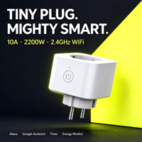 Stok Tersedia Smart Plug Standar EU 10A WiFi Tuya Smart Life Pengukur Daya 2200W untuk Penggunaan Rumah Pintar Sekarang Tersedia Online