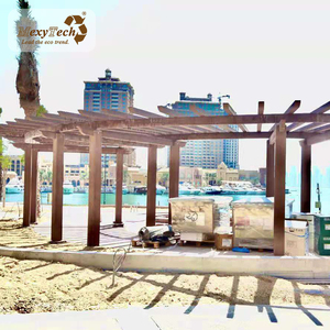Intérieur de plage, couleur bois, résistante, extérieur composite wpc, pergola cabanas - Product Image 6