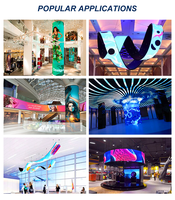 P1.25-P4 Pixelabstand SMD Indoor Kreative Gebogene Flexible Videowand-Anzeige LED-Panel für Einzelhandelsgeschäfte