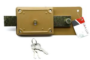 Italia <span class=keywords><strong>ISEO</strong></span> E60 Cerraduras de hierro derecha 60mm Ferr con pestillo de cilindro fijo y pestillo separado Desbloqueo de llave de 6 vueltas Función antirrobo - Product Image 3