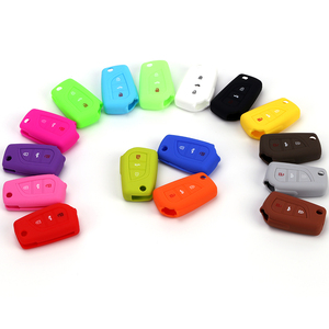 Elegante Múltiples Opciones De Color Silicona Protectora Plegable 3 Botones Car Key Cover - Product Image 6