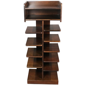 Organizador de estante de exhibición de zapatos de madera para cualquier lugar Muebles para el hogar para sala de estar o salón - Product Image 1
