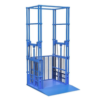 Monte-charge hydraulique à rail de guidage, élévateur vertical fixe avec dispositif anti-chute pour entrepôt d'usine