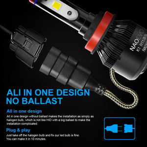 NAOEVO H4 Led para Automóvil, Luces Led para Autos, Sistemas de Iluminación, Faro Delantero Led para Auto K1 80W 6500K, Luz Led para Auto - Product Image 5