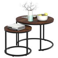 Ensemble de Tables Basses Gigognes Convertibles au Design Moderne, Mobilier de Salon Durable pour la Maison