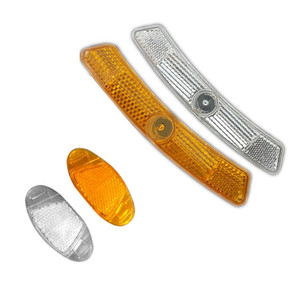 Réflecteur <span class=keywords><strong>de</strong></span> sécurité <span class=keywords><strong>pour</strong></span> <span class=keywords><strong>rayons</strong></span> <span class=keywords><strong>de</strong></span> <span class=keywords><strong>vélo</strong></span> en forme <span class=keywords><strong>de</strong></span> cœur blanc, vente chaude, conforme à la norme CE EN13356 - Product Image 2