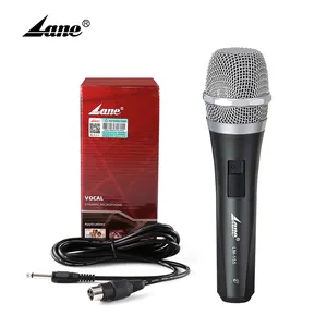 Lane Lm-155 promosyon kablolu dinamik Mic Karaoke Youtuber Pc için şarkı Ce gürültü iptal 3m plastik kablolu mikrofon vücut