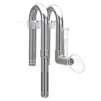 AQUAPRO NVS Ensemble de skimmers écologiques en acier inoxydable argenté pour l'élimination des huiles, accessoires pour tuyaux d'entrée et de sortie d'aquarium