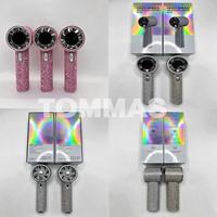 Ventilateur portable USB multicolore S5 avec écran LED haute vitesse, 199 vitesses de vent, turbine sans balais, entièrement orné de diamants