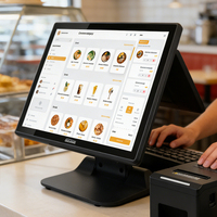 Système de point de vente Gilong GL-G170 Windows 10 avec écran tactile, processeur Intel I5, imprimante, lecteur de codes-barres, pour les petites entreprises