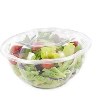 Recipiente desechable de plástico transparente para ensalada y comida, OEM