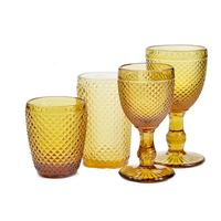 Verres à vin rouge en cristal de couleur ambre vintage classique, décoratifs pour mariage, gobelets à champagne, verres à vin en cristal