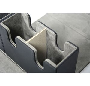 Boîte de rangement pour jeux de cartes de haute qualité, grise, avec double compartiment pour cartes, capacité de 220+ cartes - Product Image 6