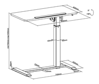Escritorio de Computadora Portátil Moderno de Nuevo Diseño, Mesa Auxiliar Ajustable para Cama