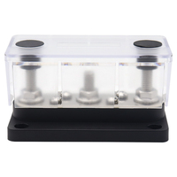 Bloc de distribution d'alimentation compact 150A avec base PA66, couvercle anti-poussière transparent et caoutchouc isolant pour voiture, camion, bateau, système solaire