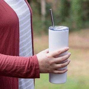USA Warehouse 20OZ <b>Double</b> <b>Wall</b> Vacuum Stainless Steel Bullet Classic Skinny Straight Tumblers Camping Customizable Color Logo - Product Image 4