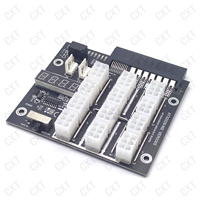 PCI-E 12x 6Pin Power Supply Breakout Board Adapter Converter 12V for HP 500W/800W/1400W/1600W Server PSU GPU