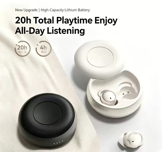 New In-Ear HIFI Stereo Sound TWS Earphones Noise Cancelling Friendly for Sports Sleeping Headphones Sleep-Optimized Earbuds