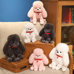 Peluche de Poodle Personalizado con Peso Realista, Juguete de Peluche Negro Simulador de Poodle, Animal de Peluche - Product Image 1