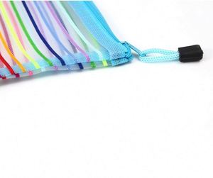 Zipper Mesh Pouch Pencil <b>Pen</b> Document Bag Zipper File Bags Storage Pouch for Travel Cosmetics Makeup Travel Accessories - Product Image 2