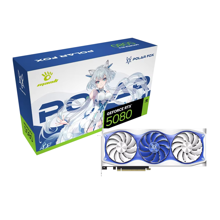 2025年新型 Manli Polar Fox GeForce RTX 5080 OC 16GB GDDR7