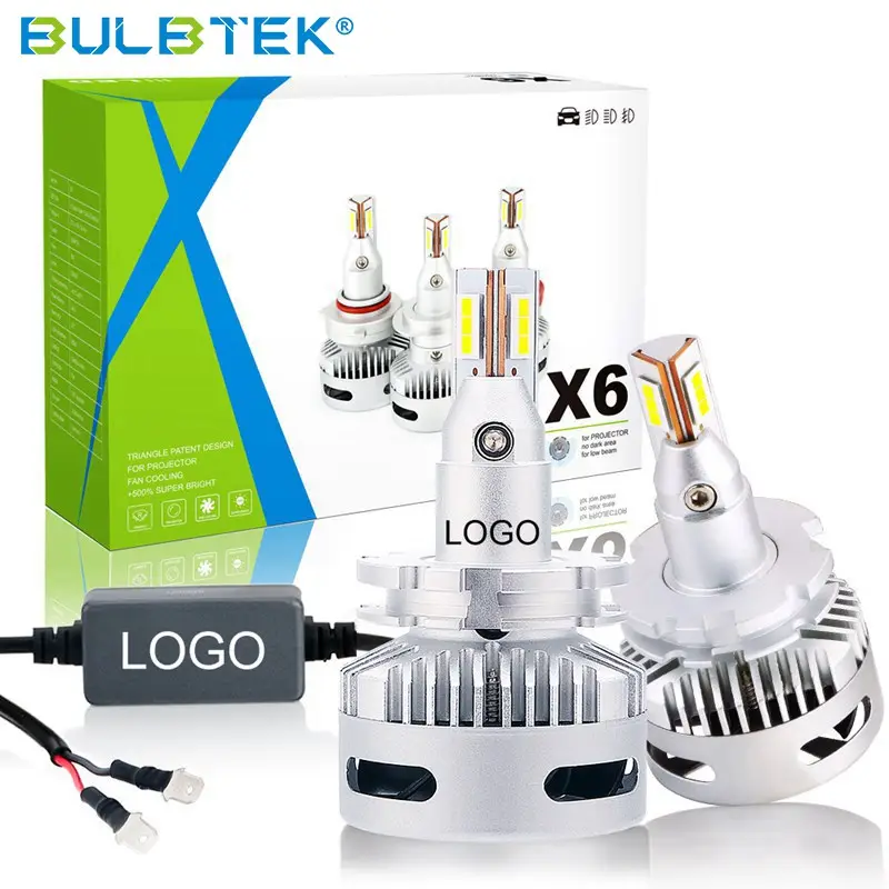 BULBTEK X6 D1 D3 D2 D4 LEDヘッドライトハイパワーカーLEDヘッドライト電球プロジェクターLENアセンブリ用