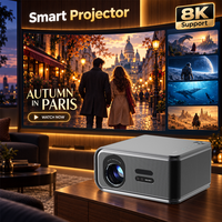Smart Projektor 4K WLAN 1000 Ansi Autofokus Auto-Keystone Native 1080p Projektor Präsentationsgeräte Heimkino