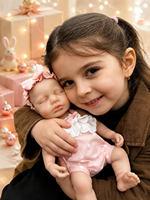 Großhandel Lebensechte 13 Zoll Mädchen-Babypuppen aus Vollsilikon Realistische Platin-Reborn-Puppen