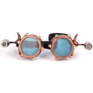 Lunettes de soudeur rétro punk pour hommes et femmes avec petite lampe, style gothique cosplay steampunk, vente en gros - Product Image 6