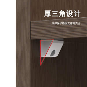 Back Buckle Plastic Corner <b>Bracket</b> Large Size White <b>Black</b> Brown Easy Installation For Wardrobe Shelf Support - Product Image 4