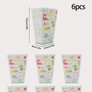 Caja <span class=keywords><strong>de</strong></span> papel <span class=keywords><strong>de</strong></span> <span class=keywords><strong>palomitas</strong></span> <span class=keywords><strong>de</strong></span> maíz con tema <span class=keywords><strong>de</strong></span> dinosaurio verde pequeño Fiesta infantil Dulces Aperitivos Vajilla y decoraciones - Product Image 4