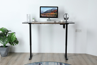 Bureau de travail moderne ergonomique électrique réglable en hauteur, convertible, extensible, en métal avec surface en bois, fabriqué en Chine