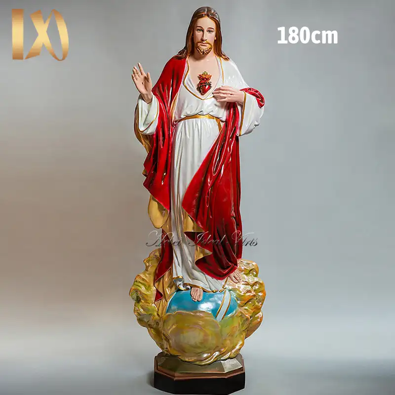 Ideaal Arts Polyresin Religieuze Beelden Katholieke Beeldje Standbeeld Van De Koning Van De Heilig Hart Van Jezus Voor Verkopen