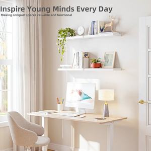 رفوف حائطية خشبية عائمة للتخزين، رف خشبي ريفي للغرفة، رف كتب خشبي عائم - Product Image 4