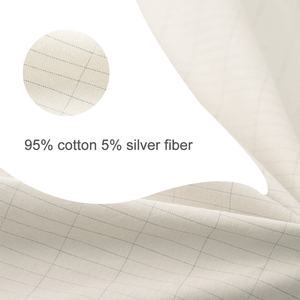 Drap-housse de mise à la terre Queen Size antistatique, 5% argent, 95% coton biologique, brodé, 400TC, toutes saisons, écologique - Product Image 2